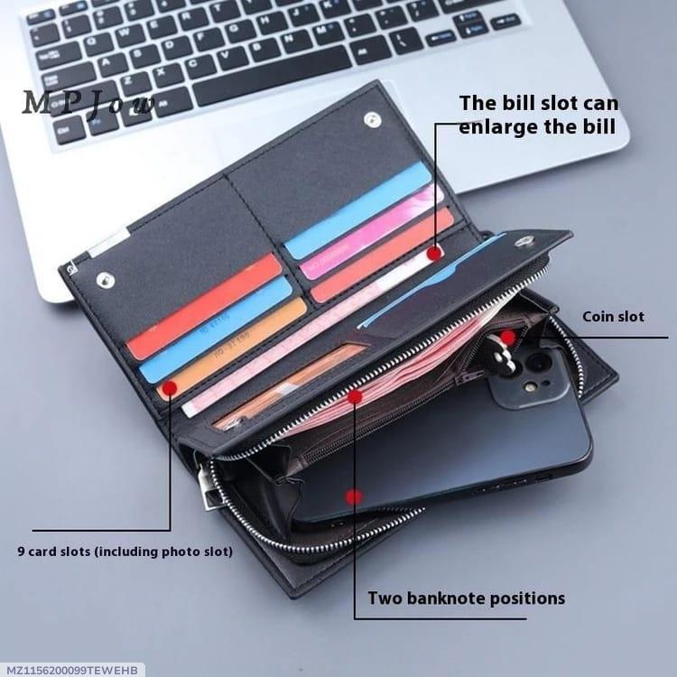 Premium Leather Long Wallet