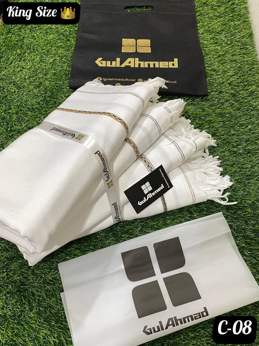 Classic White Wool Shawl for Men