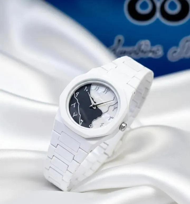 New Stylish Arabic Aura Watch for boys Featuring Fiber Chain Men's Watch
