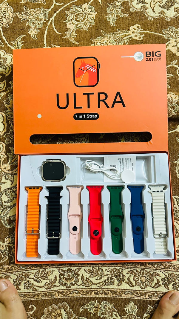 Ultra Smart Watch – 7-in-1 Interchangeable Straps