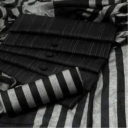 Classic Black Sussi Printed 3-Piece Suit