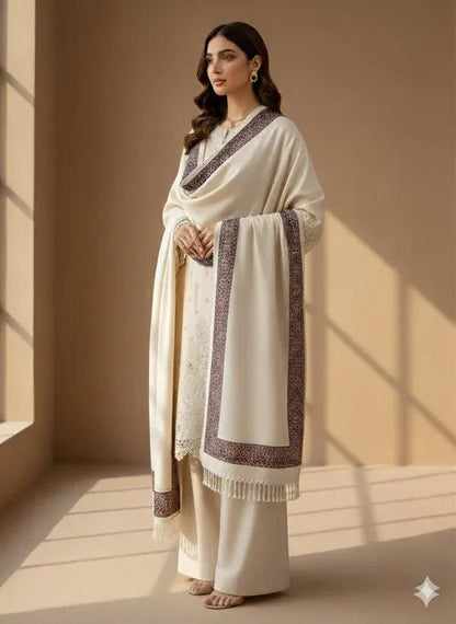 Women’s Premium Pashmina Wool Plain Shawl