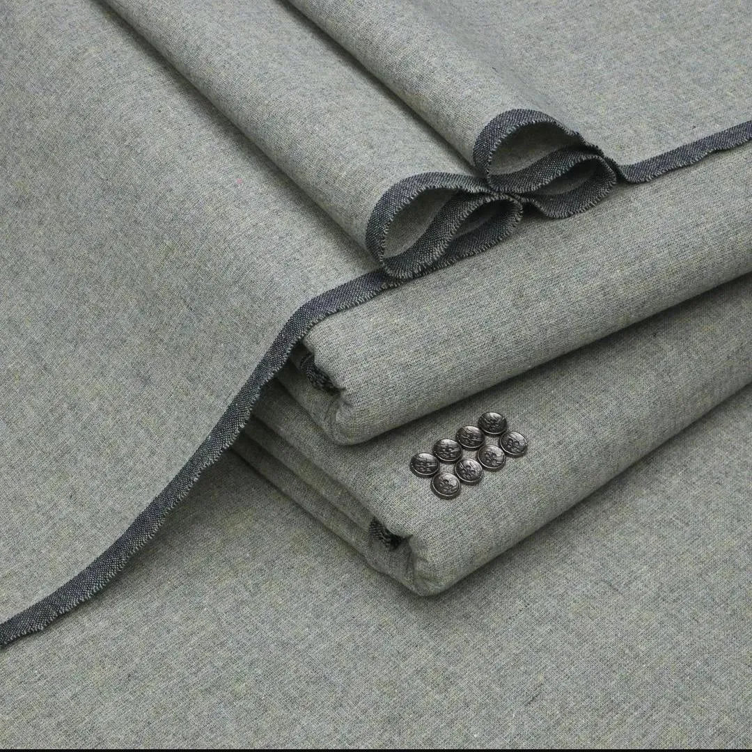 Classic Grey Khaddar Plain Suit