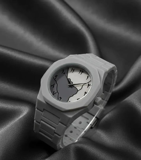 New Stylish Arabic Aura Watch for boys Featuring Fiber Chain Men's Watch