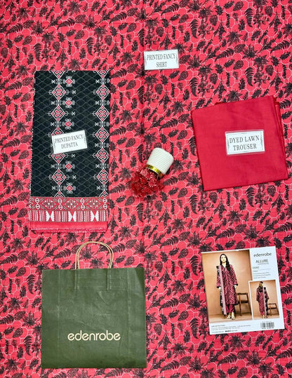 3 Pcs Women's Unstitched Printed Suit