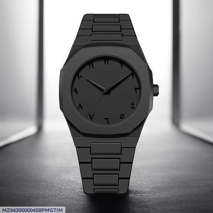 New Premium Quality Arabic Aura Watch Best for Men & Boys - Black Color